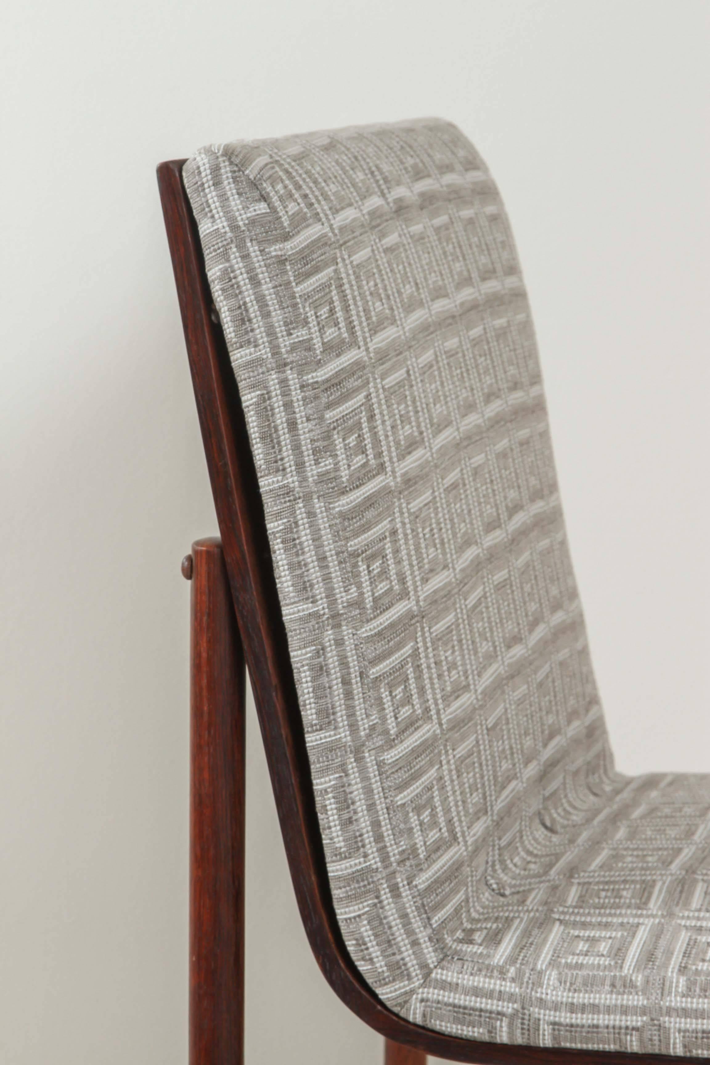 Rosewood Dining Chairs In Excellent Condition For Sale In Santa Monica, CA