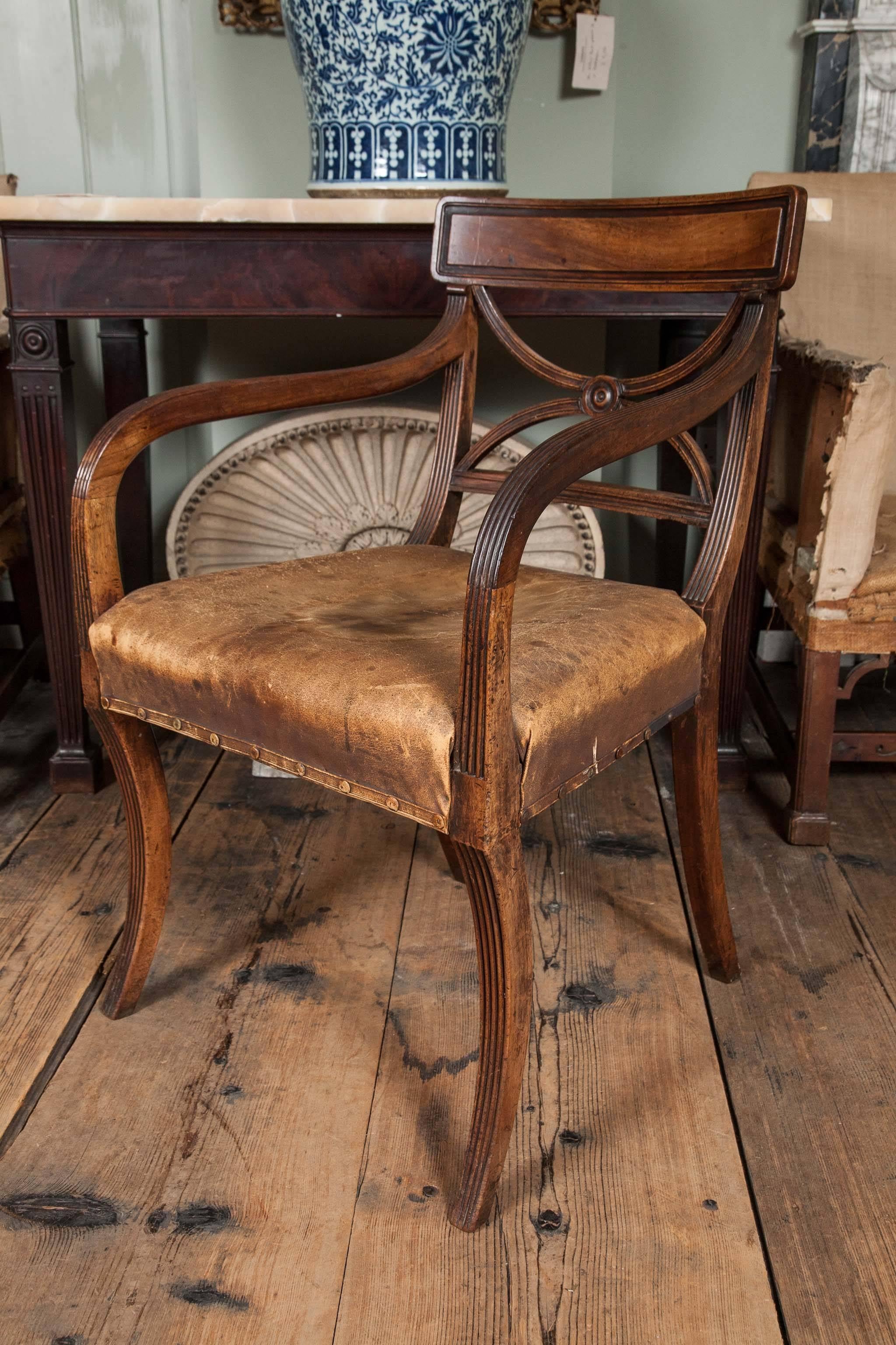 19th Century Set of 14 Late George III Mahogany Dining Chairs