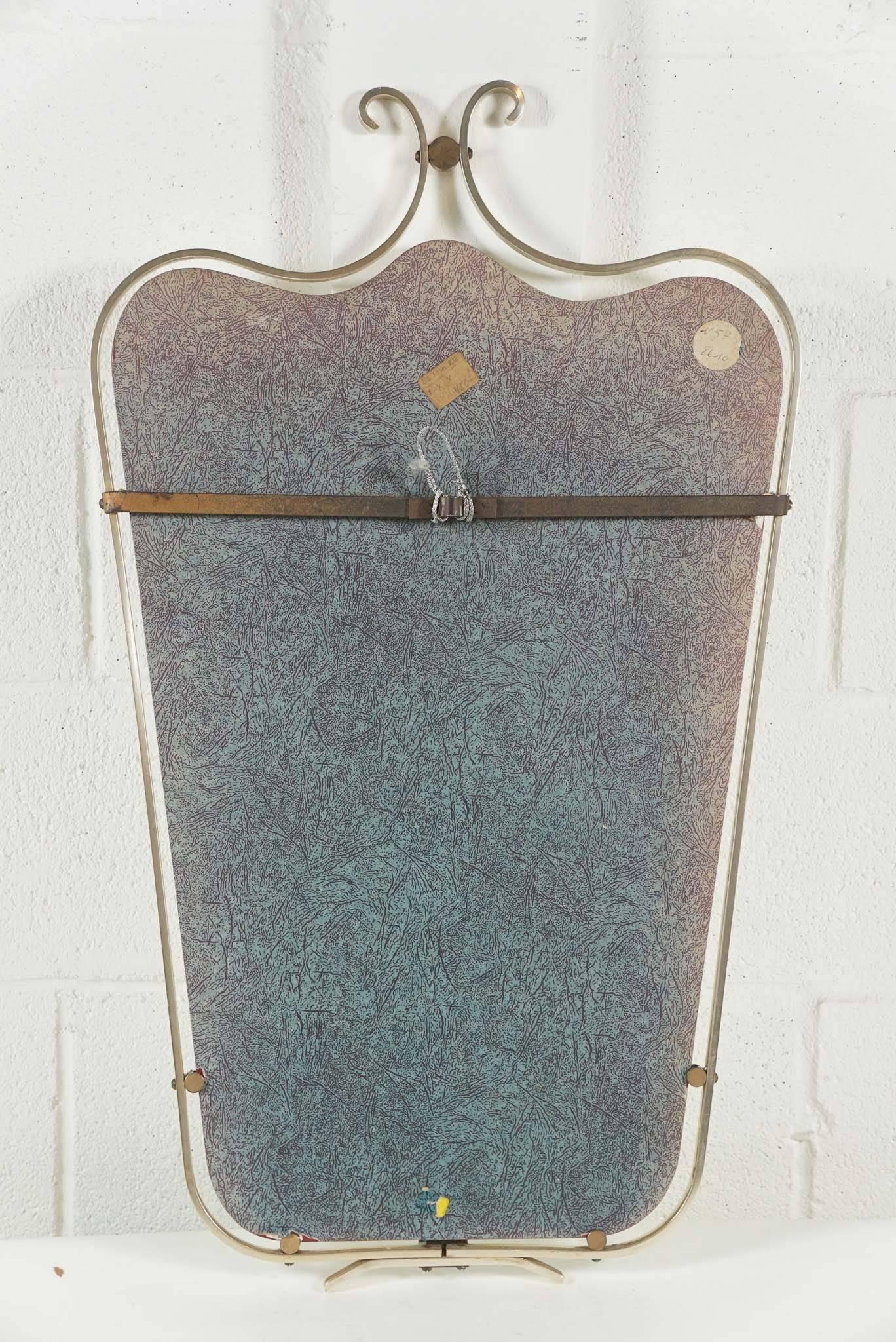Petite French Mirror in Brass 3