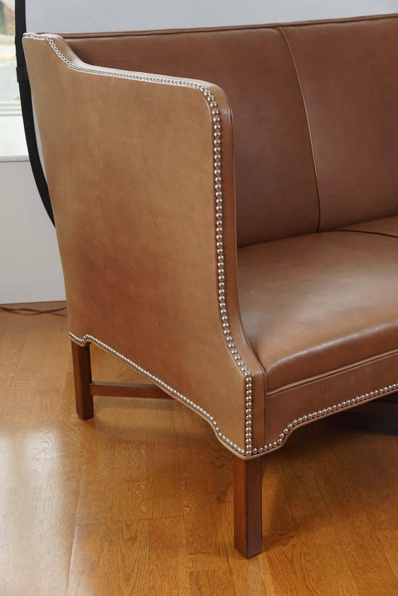 Leather Kaare Klint for Rud Sofa