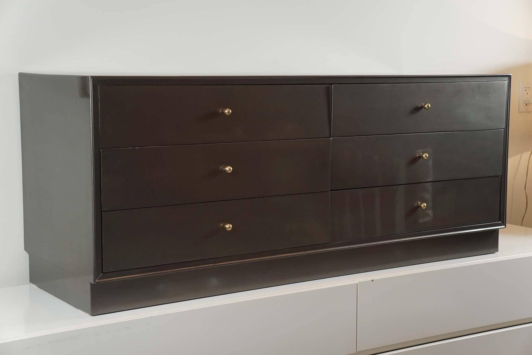 American Lacquered Six-Drawer Chest