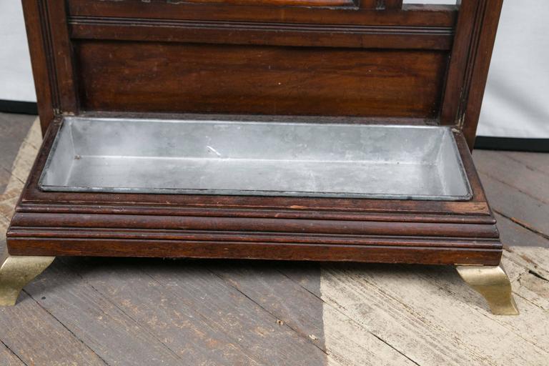 Mahogany and Brass Umbrella or Cane Stand at 1stdibs