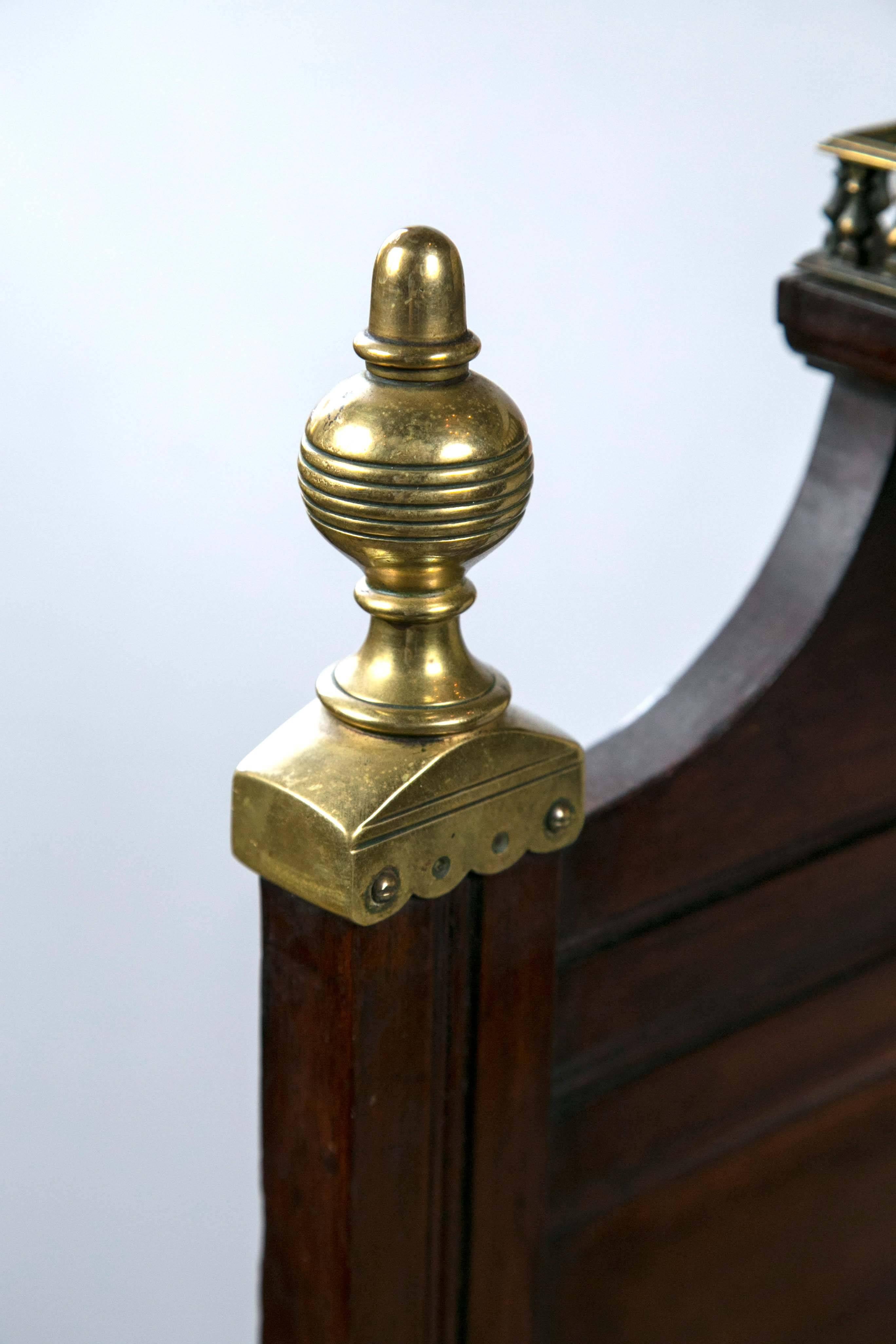 Mahogany and Brass Umbrella or Cane Stand 2