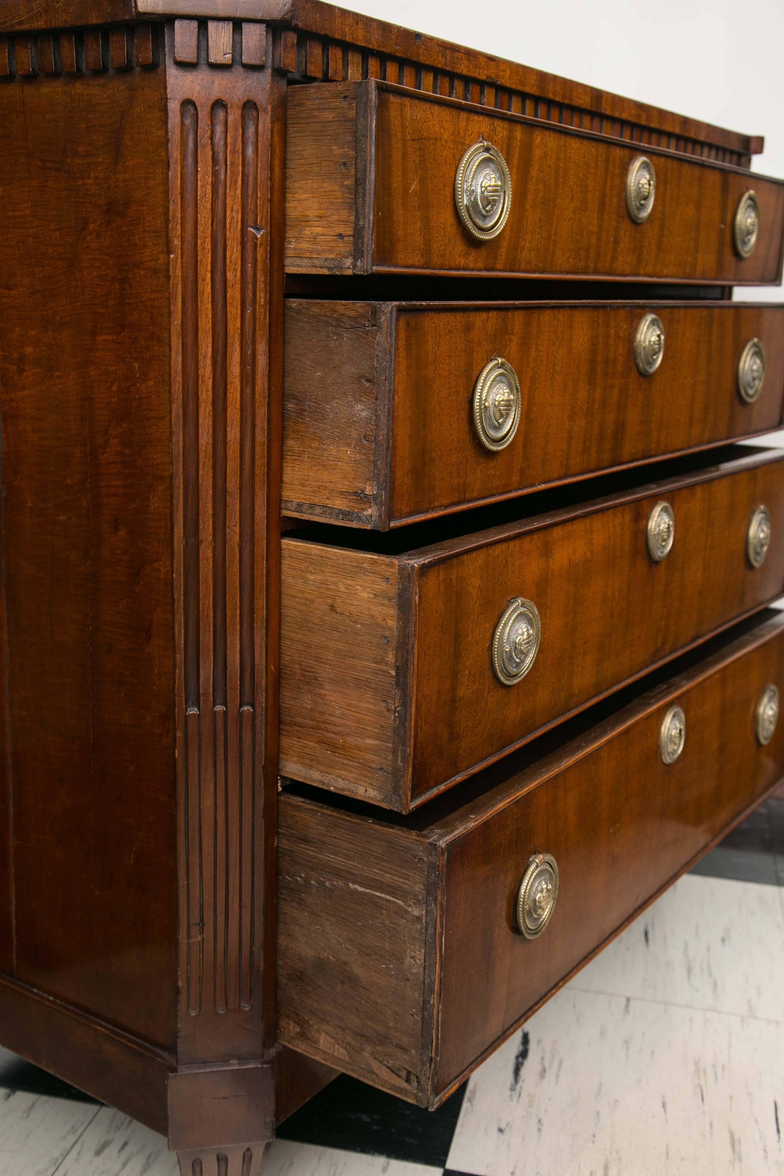 Dutch Mahogany Chest of Drawers 1