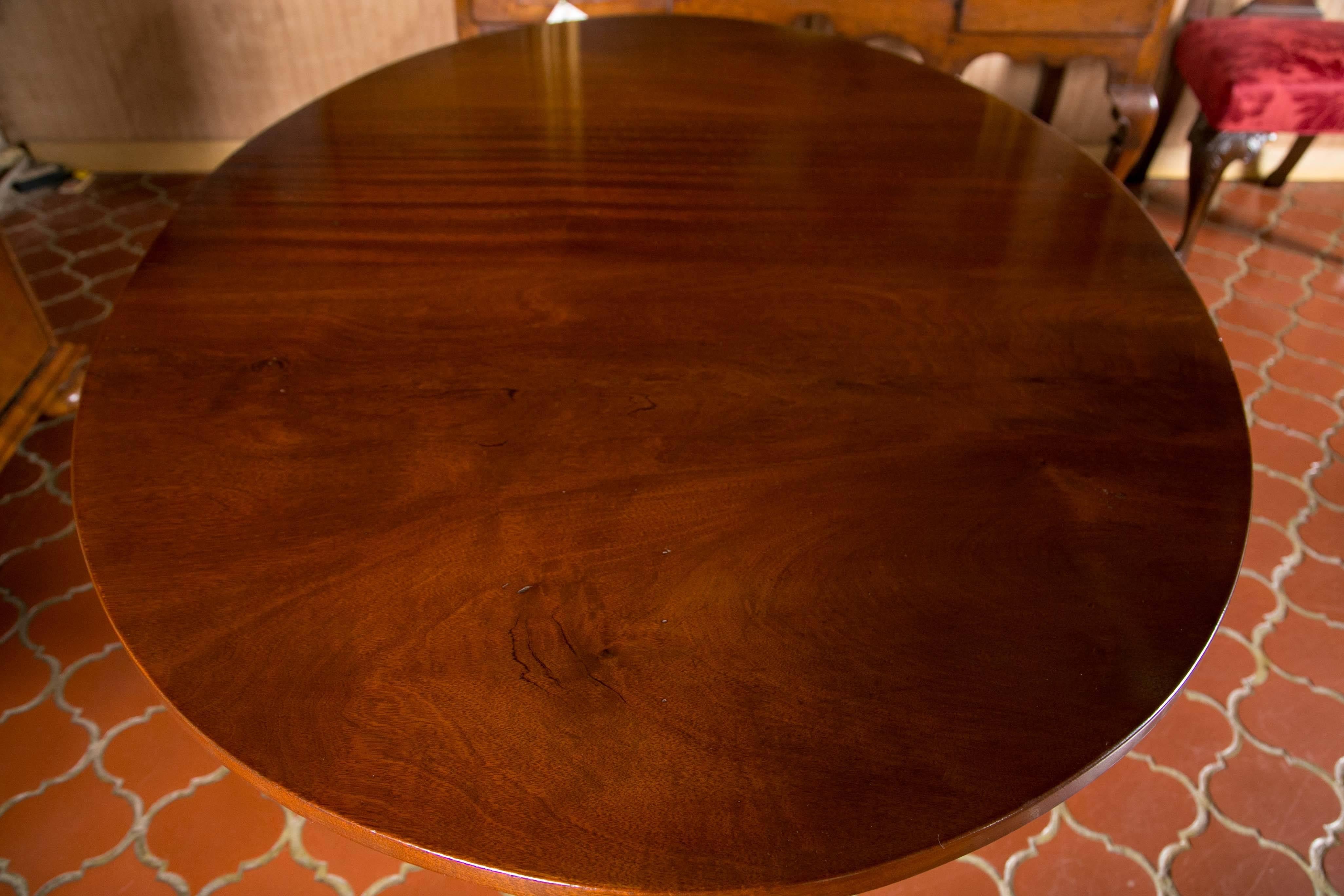 English Mahogany Oval Tilt-Top Breakfast Table 4