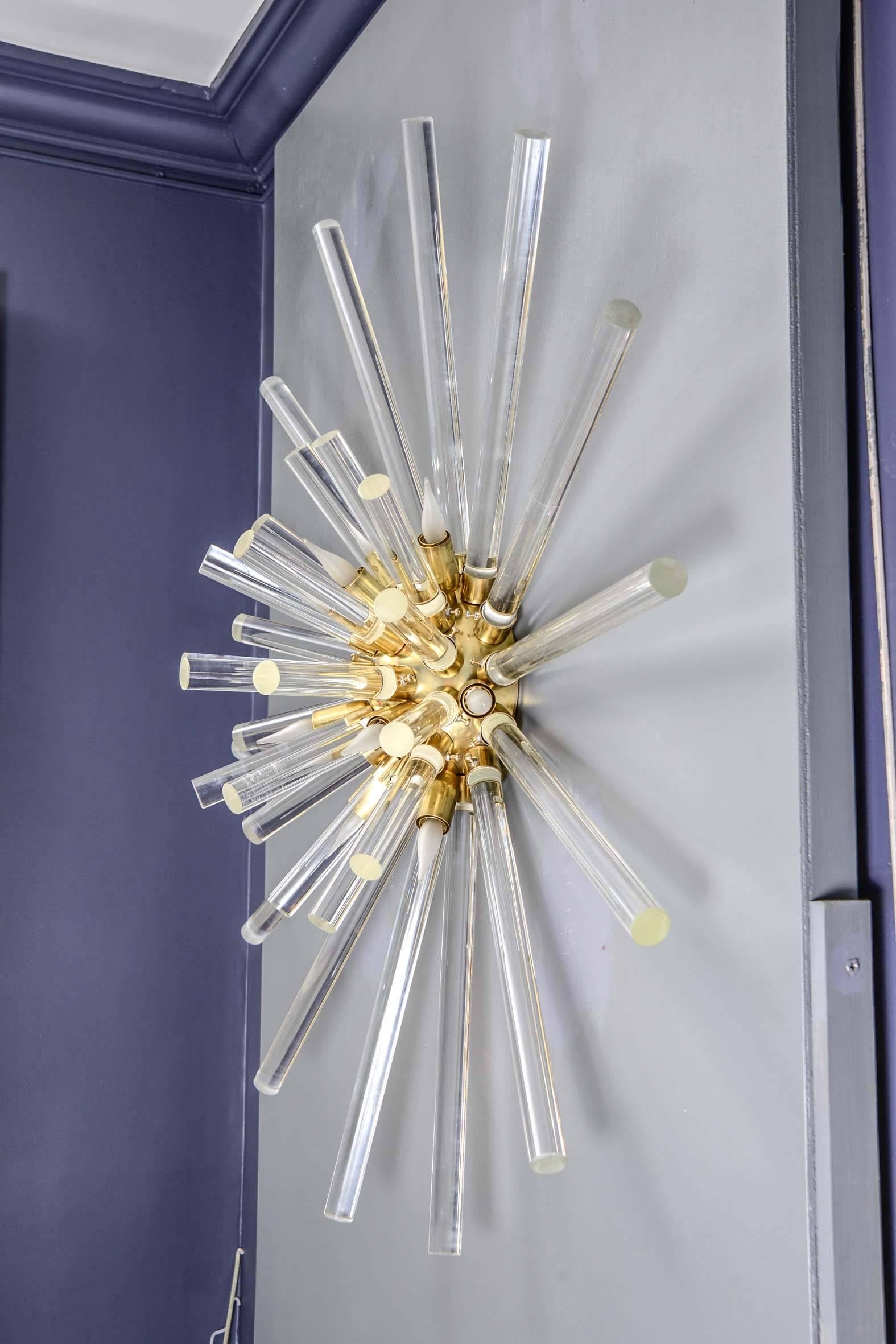 Pair of Sputnik Murano Glass Sconces In Excellent Condition In Saint-Ouen (PARIS), FR