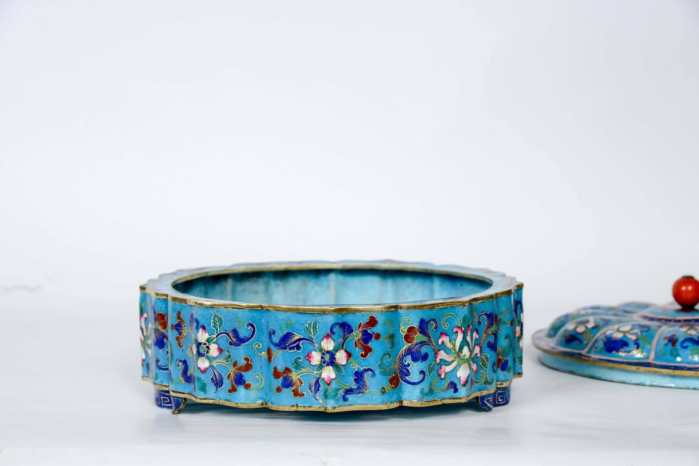 French Charming Enameled Box For Sale