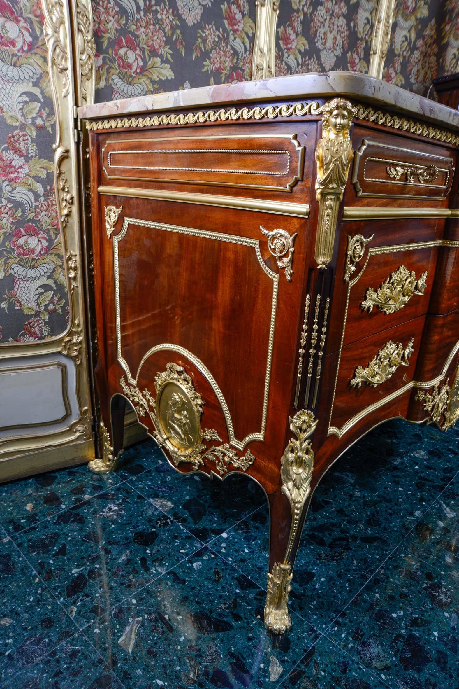 Breccia Marble Fabulous Commode For Sale
