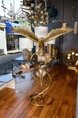 Escultura iluminada Águila voladora de latón y ágata de Fernández