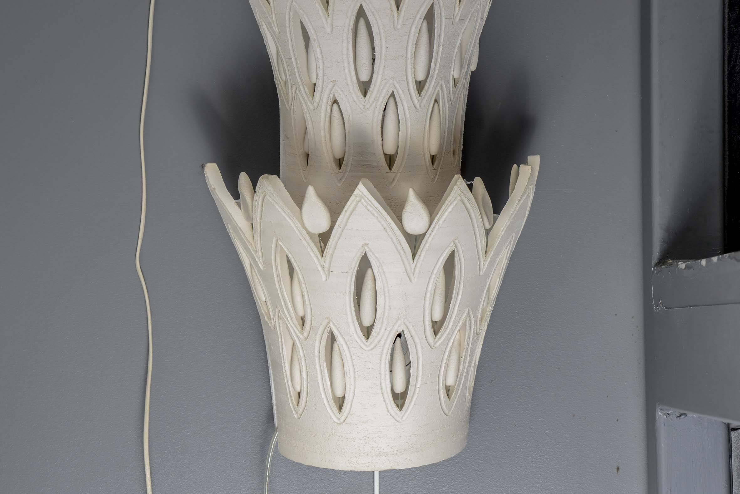Pair of Ceramic Wall Sconces by Georges Pelletier In Excellent Condition In Saint-Ouen, IDF