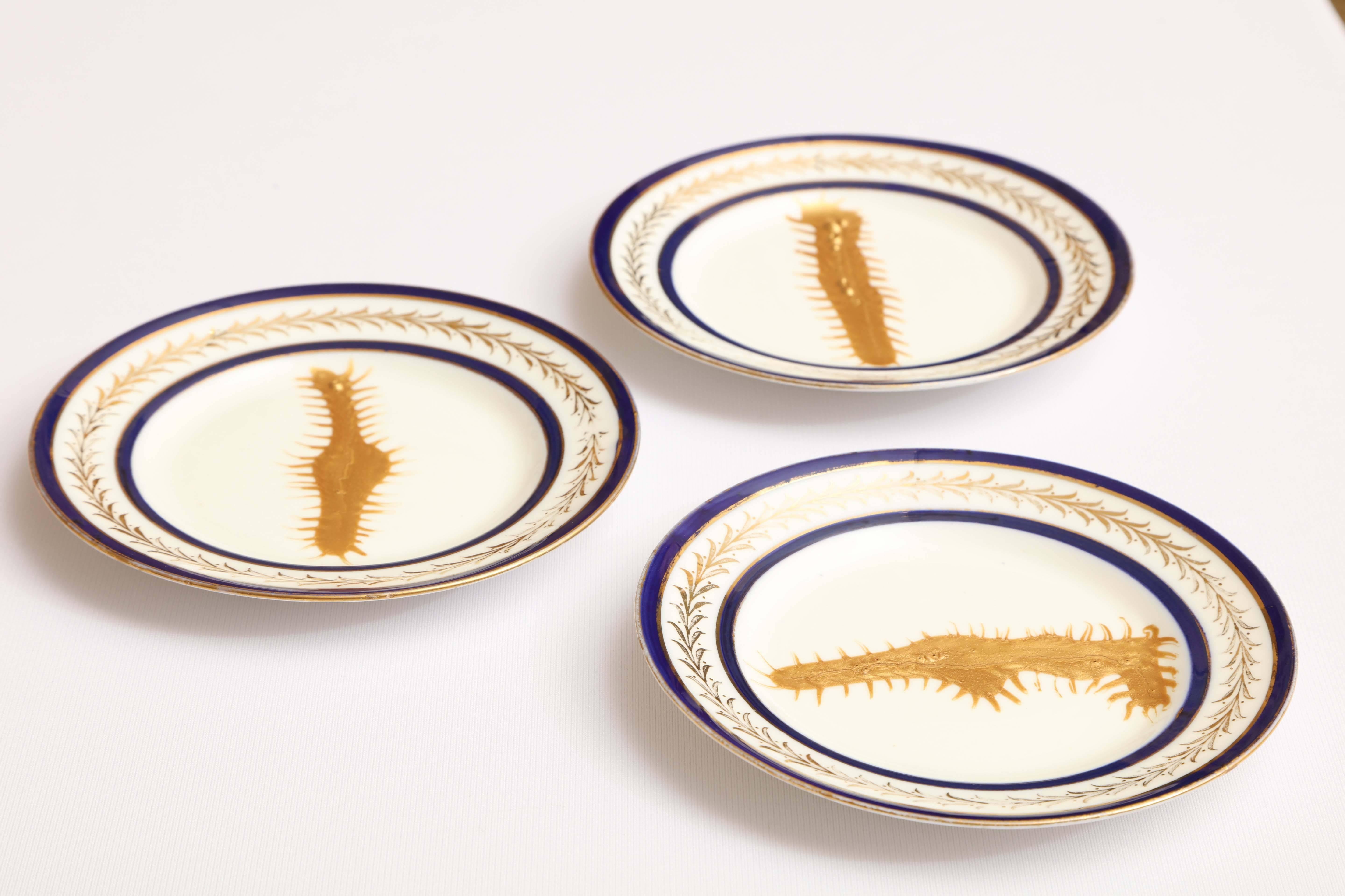 Set of three blue and gold ocean plate collection #1 #2 and #4.
Hand-painted on repurposed English porcelain and baked individually.
This set of three plates are also part of a large collection on ocean plates.
Peter Valcarcel is a celebrated