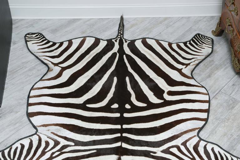 Genuine Zebra Skin Rug at 1stDibs