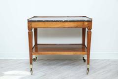 Antique Italian Two-Tiered Cart with Marble Top