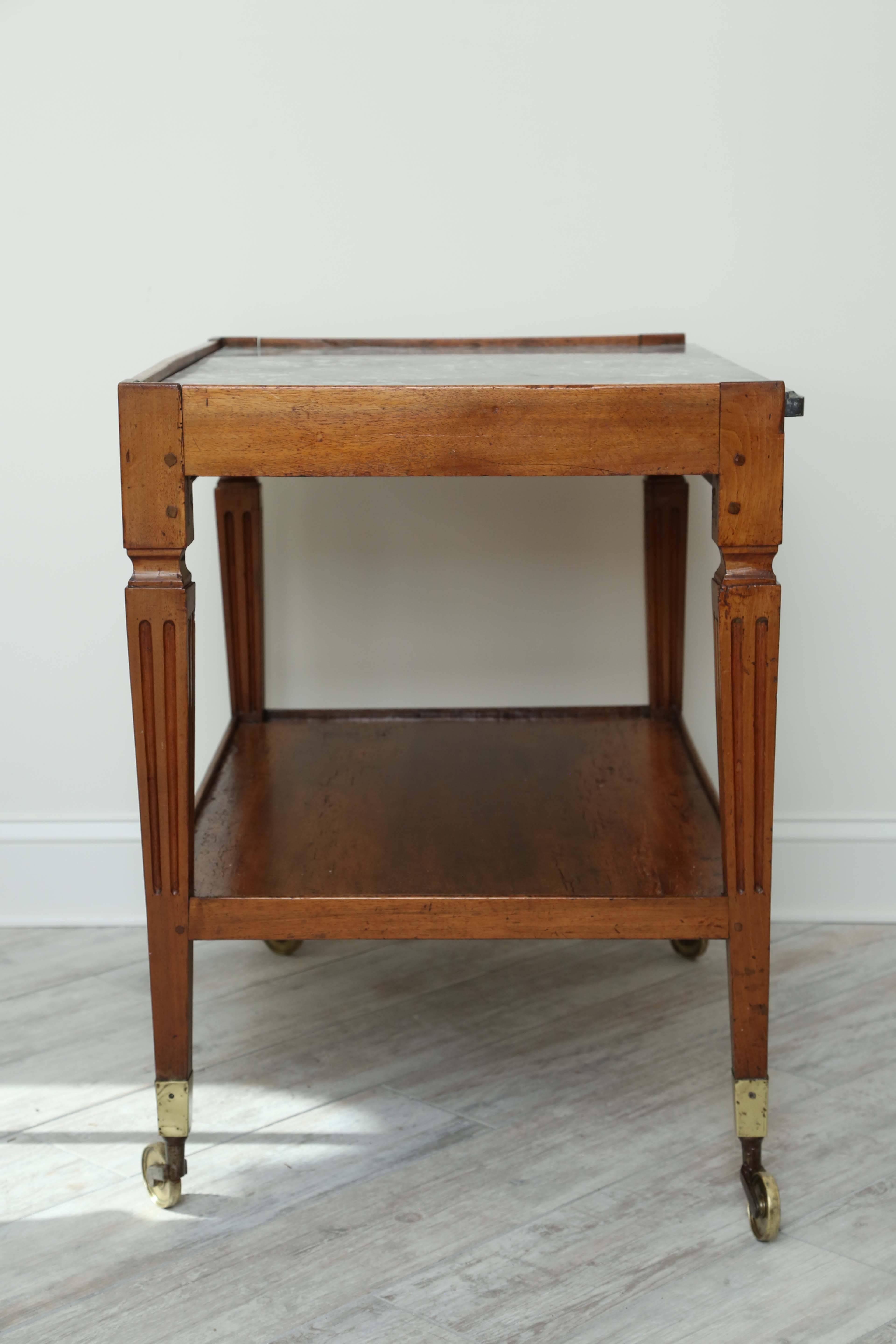 Antique Italian Two-Tiered Cart with Marble Top 3