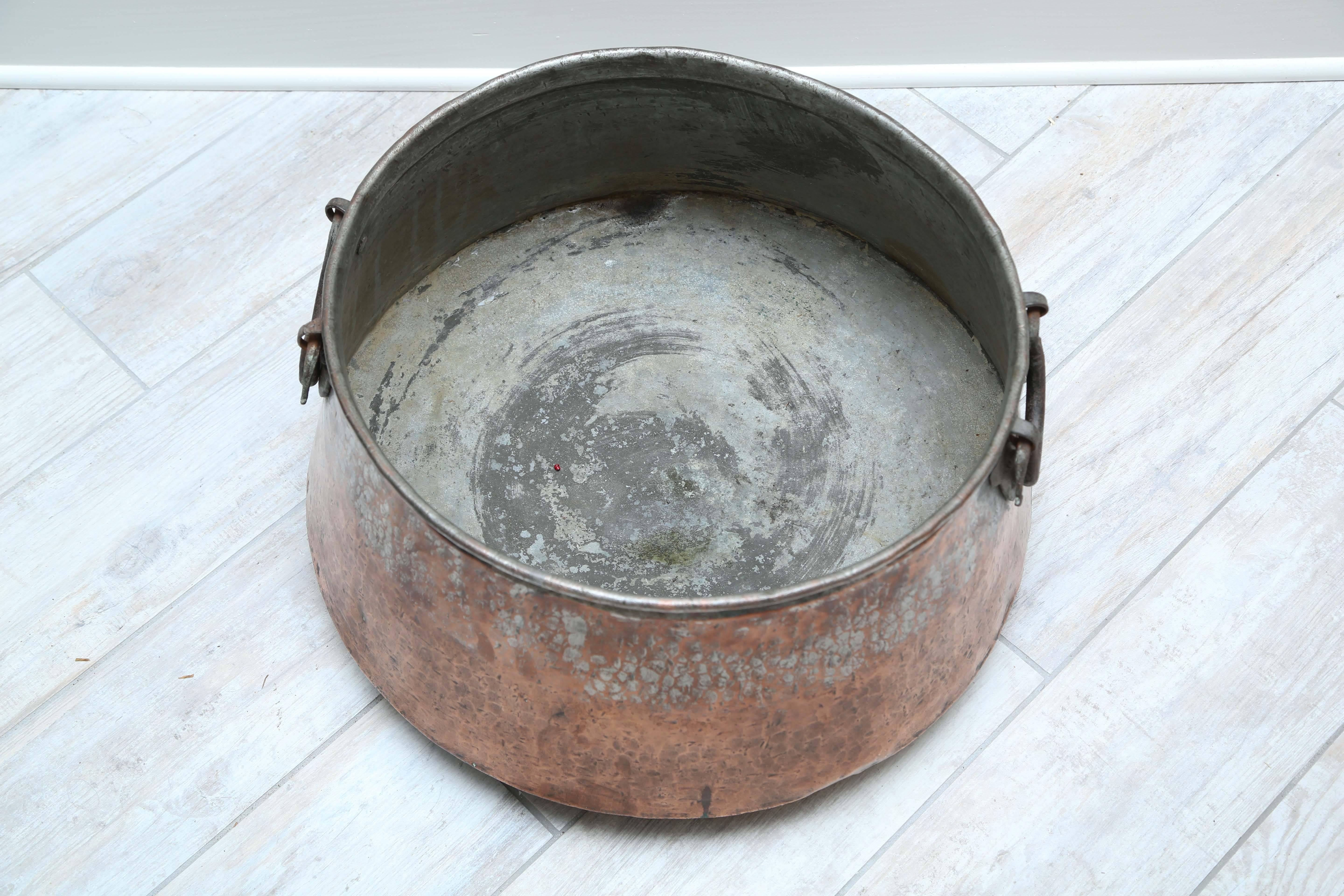 American Antique Copper Cauldron
