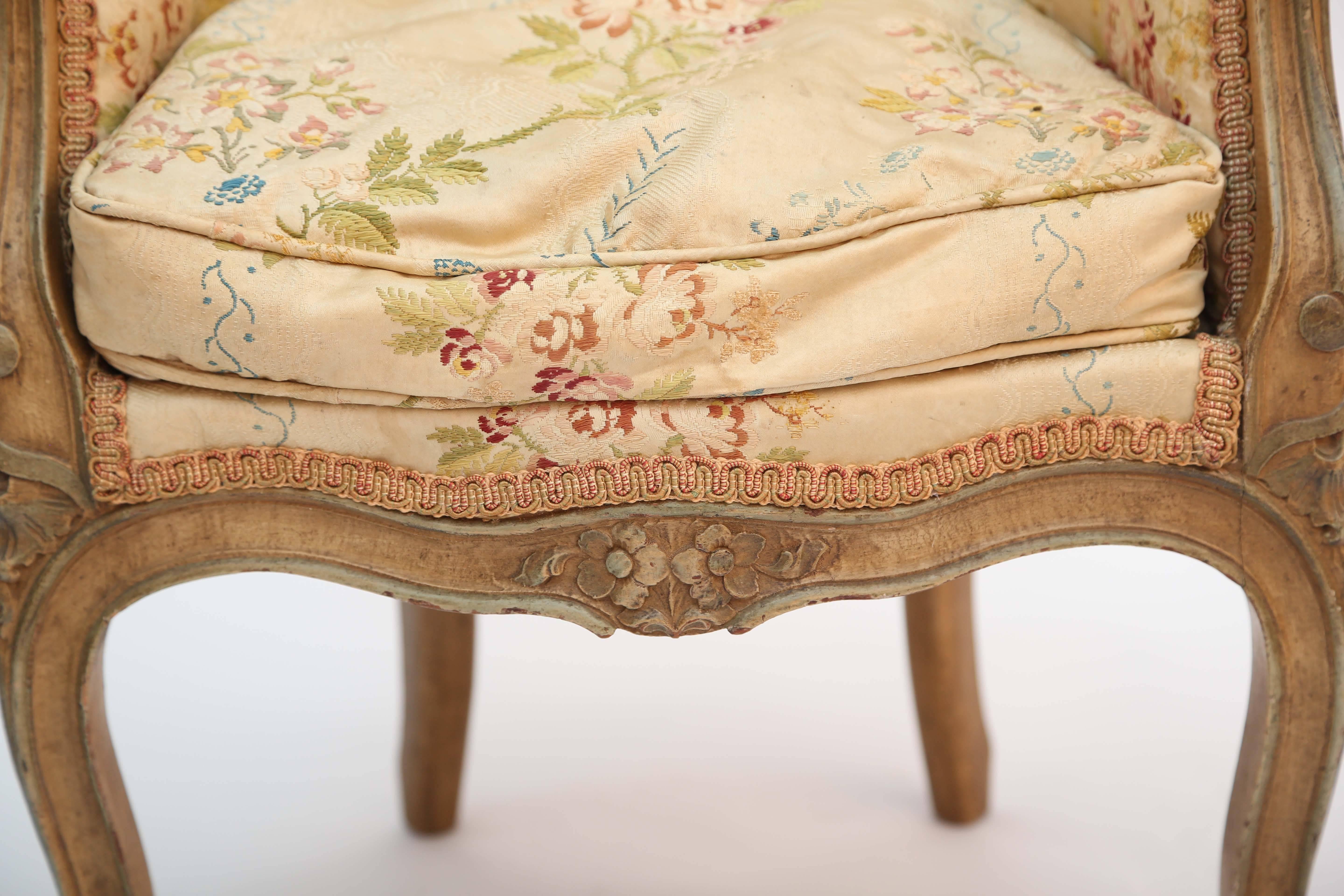 Hand-Carved Fine 19th Century Child's Bergere
