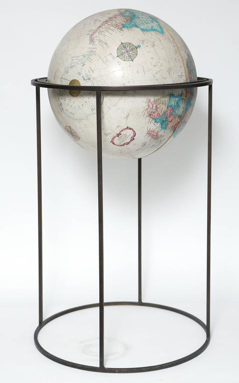 Mid-Century Modern Paul McCobb Replogle Terrestrial Globe Brass Stand ...