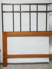 Mid-Century Modern Paul McCobb Minimalist Geometric Brass King-Size Headboard