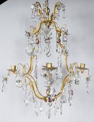 French Gilt Bronze and Crystal Chandelier