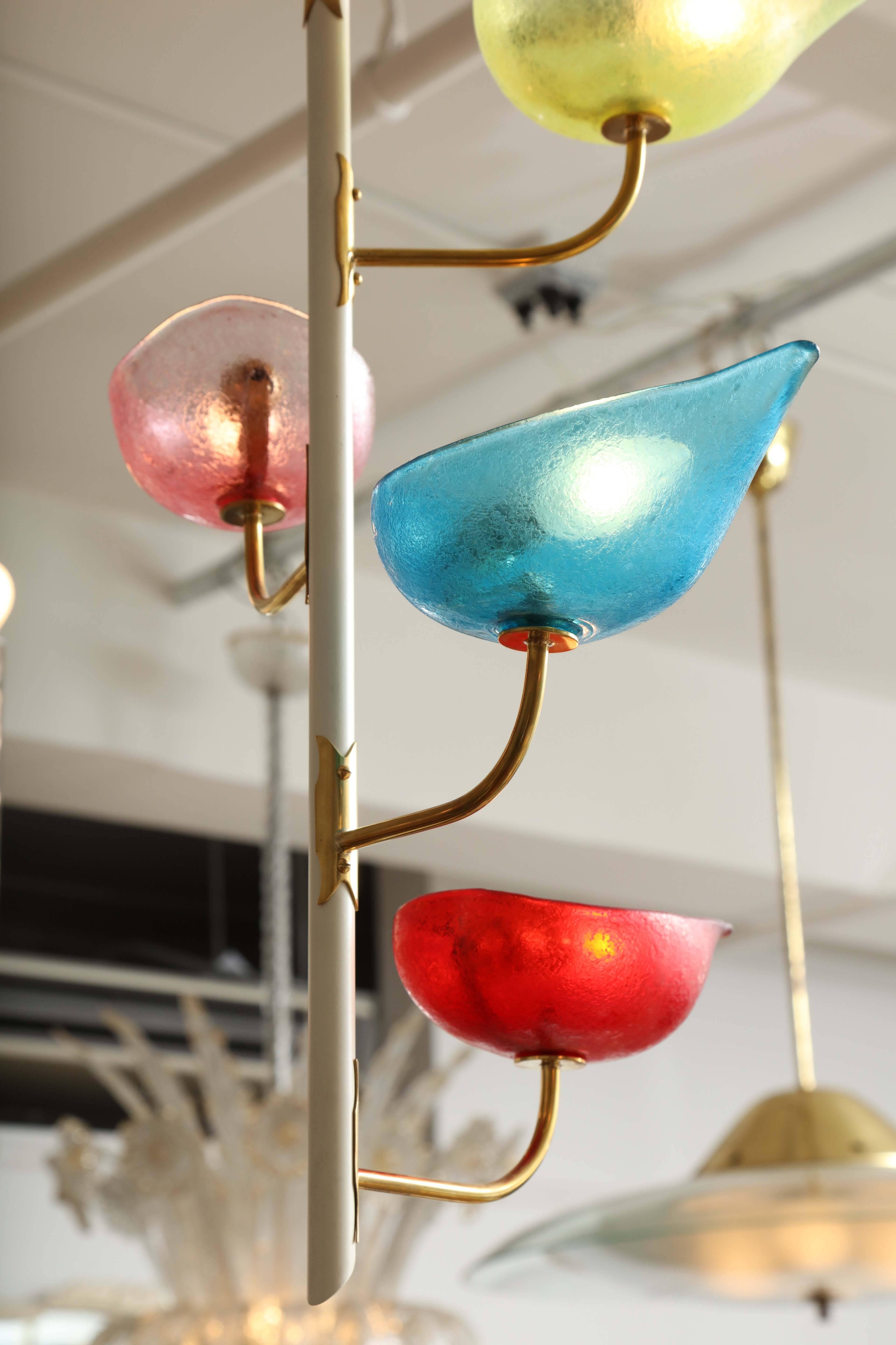 Late 20th Century Seguso Pendant Light, Made in Italy  For Sale