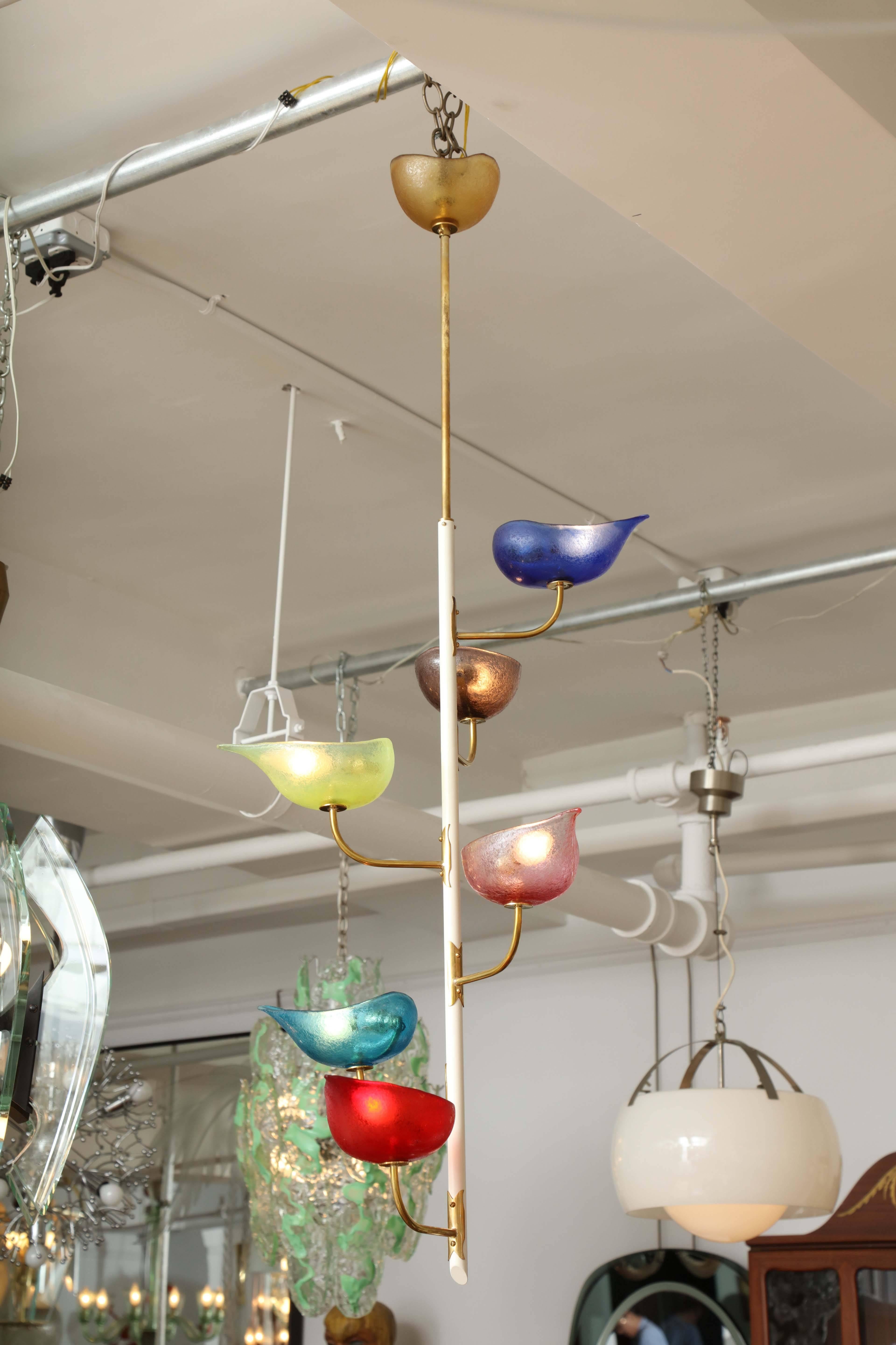 Seguso Pendant Light, Made in Italy  For Sale 1