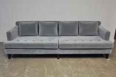 Dunbar Sofa by Edward Wormley in Blue/Grey Mohair