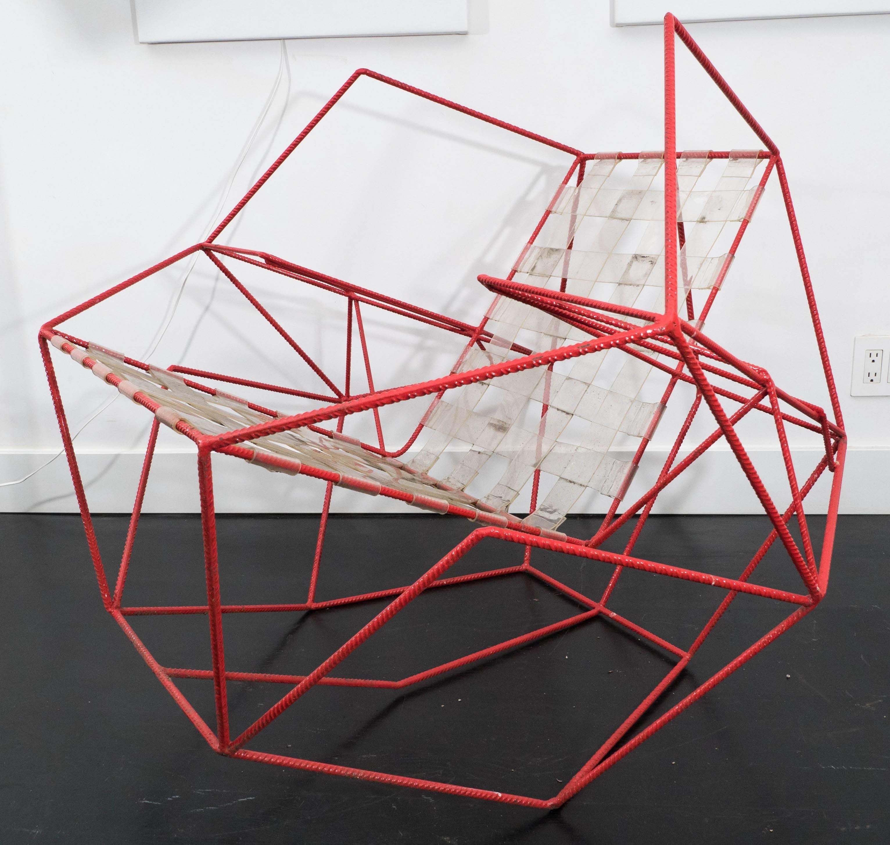Sebastien Baldini Faceted Iron Chair For Sale 1