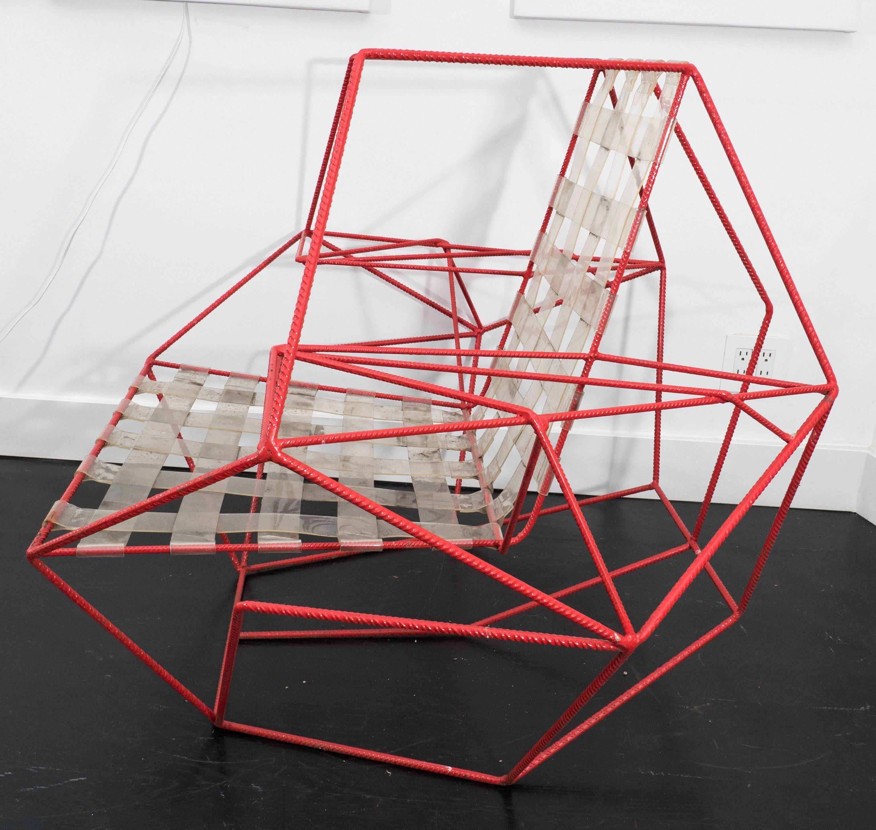Sebastien Baldini Faceted Iron Chair For Sale 3