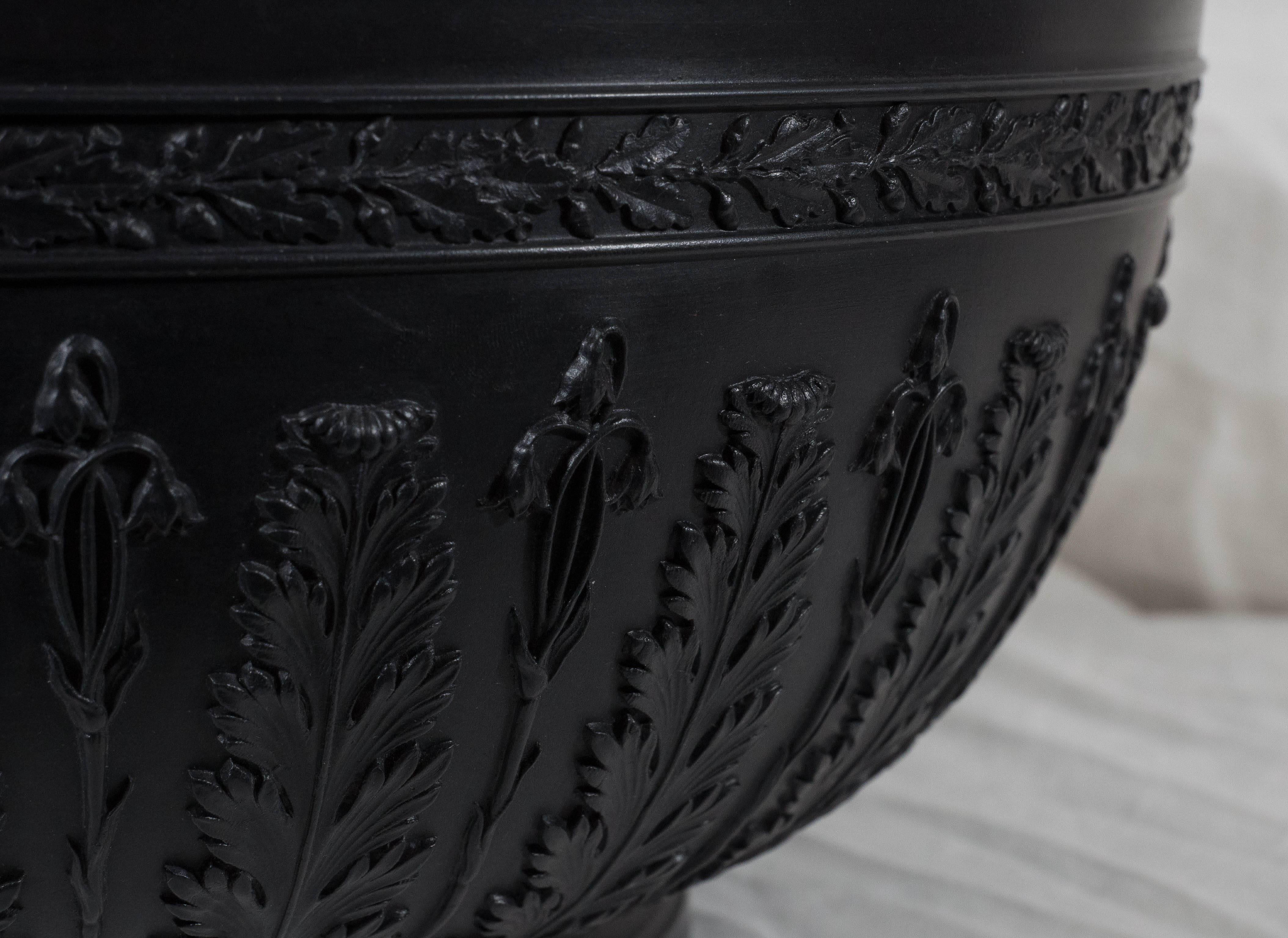 Neoclassical Antique Wedgwood Black Basalt Bowl