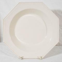 Dozen Montereau Creamware Dishes Octagonal