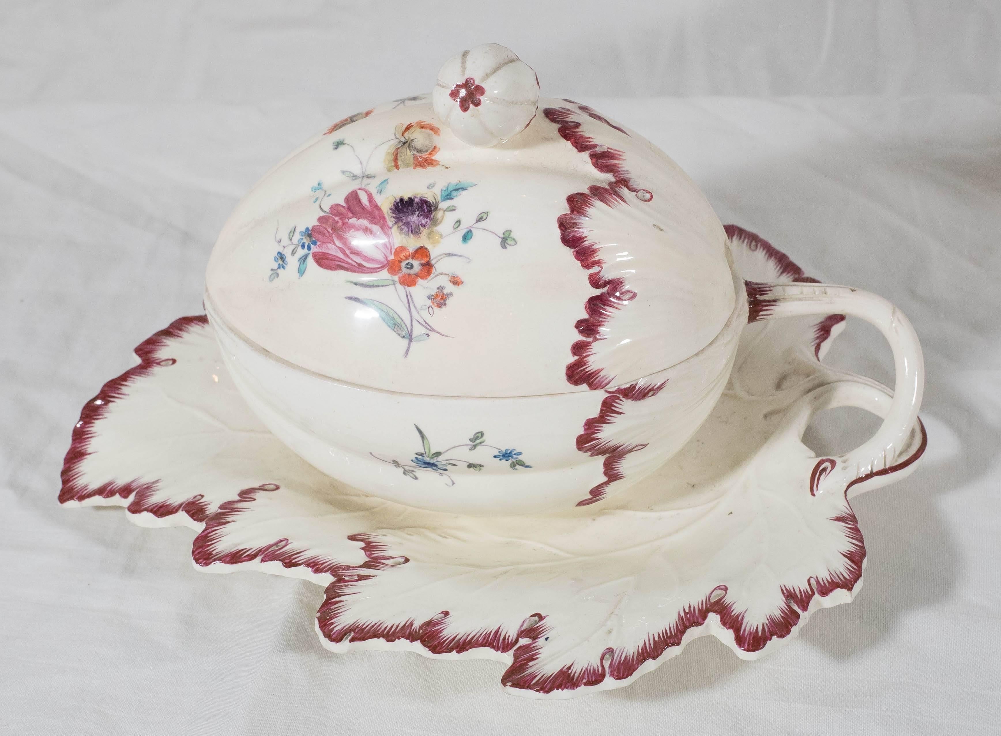 Antique Creamware Dishes 18th Century Dessert Service 3