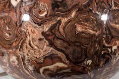 Massive French Apt Vase with Brown Mixed Earths