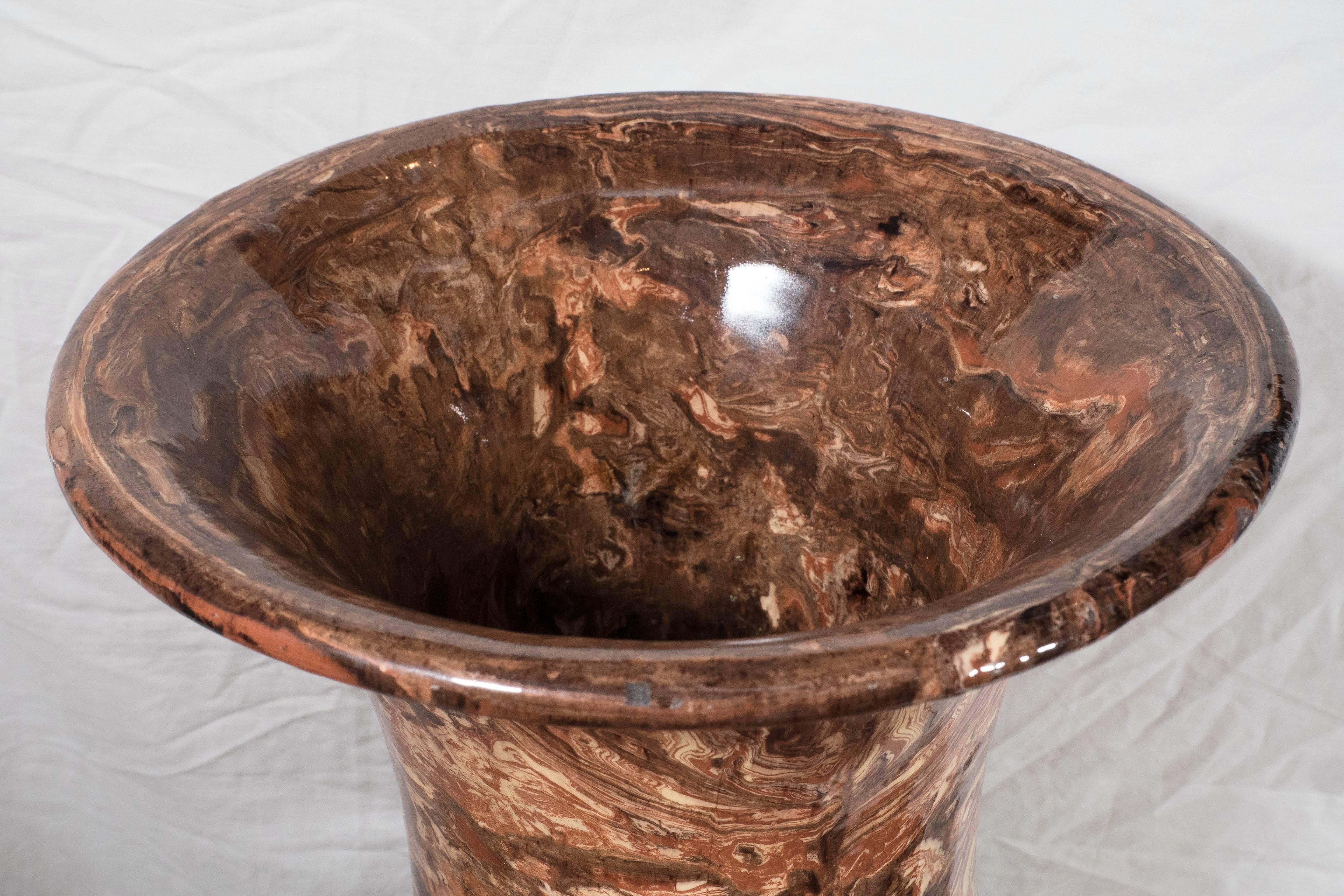 Massive French Apt Vase with Brown Mixed Earths 1