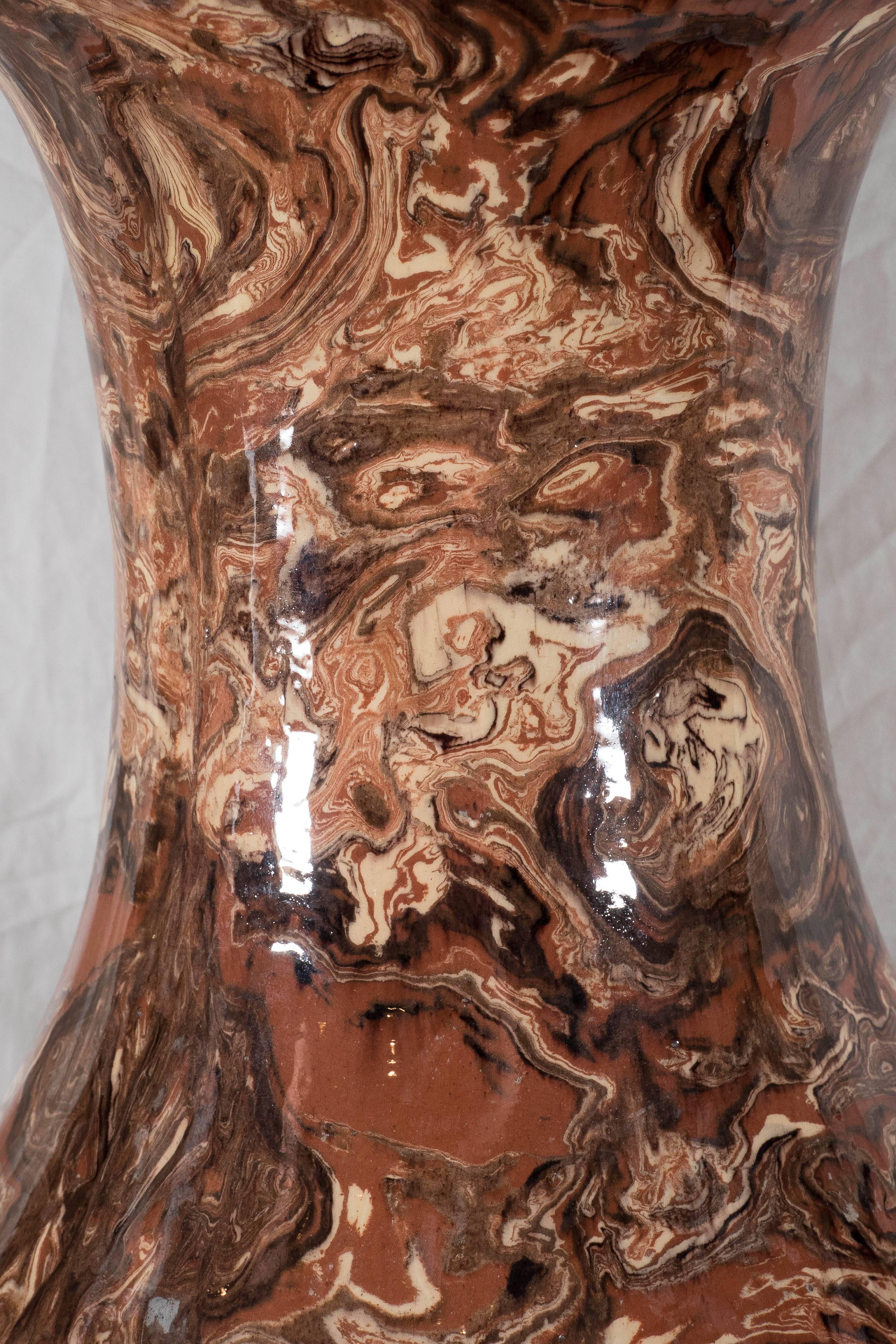 Massive French Apt Vase with Brown Mixed Earths In Excellent Condition In Katonah, NY