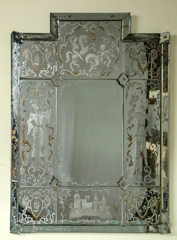 Antique Etched Mirror at 1stDibs | vintage etched mirror, antique ...