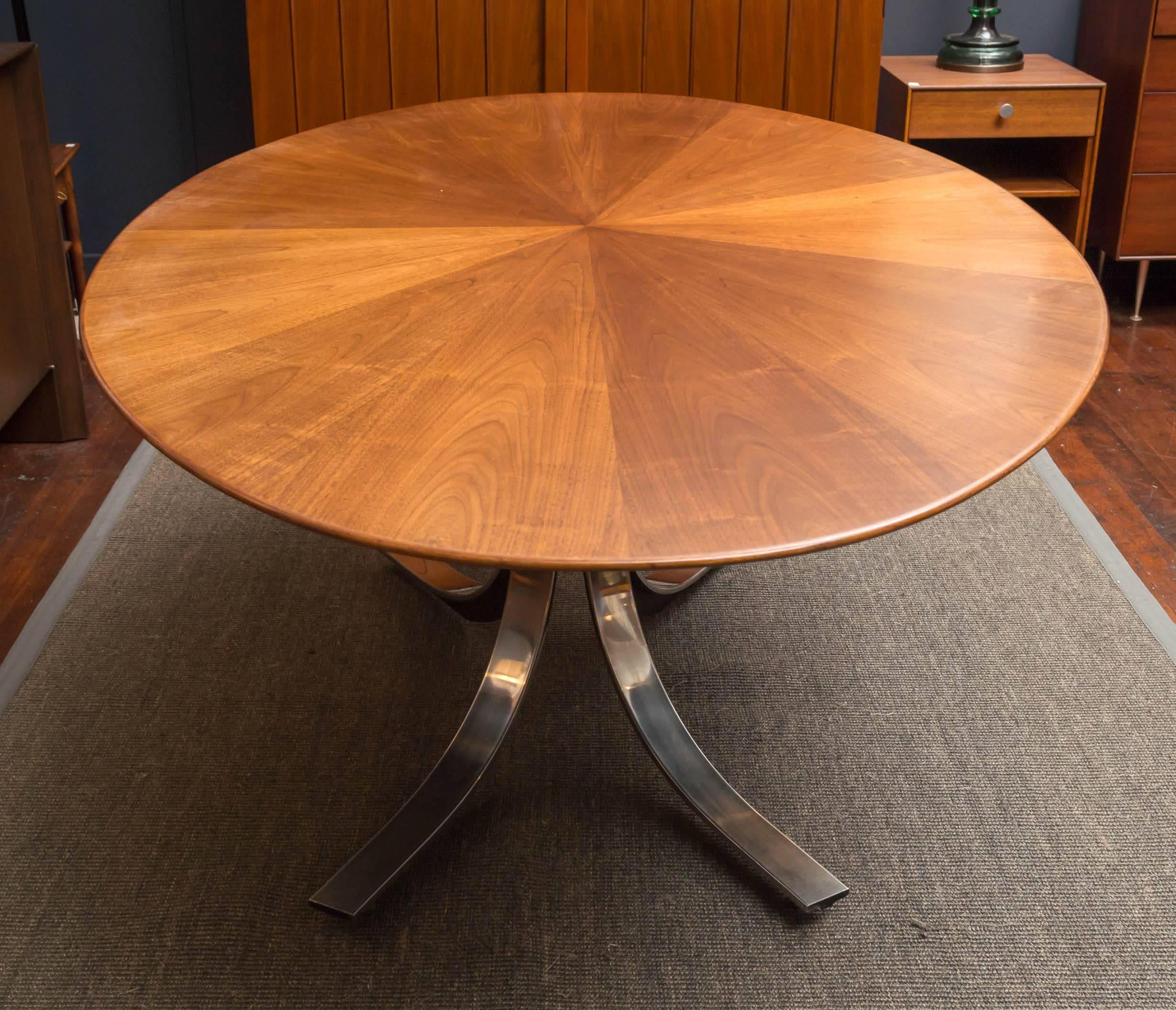 American Osvaldo Borsani Style Oval Dining Table