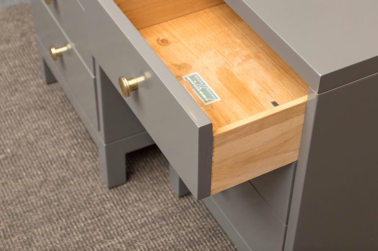 Grey Lacquer Nightstands at 1stDibs