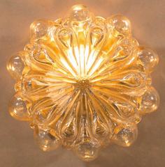 Floral Bubble Glass Flush Mount by Helen Tynell