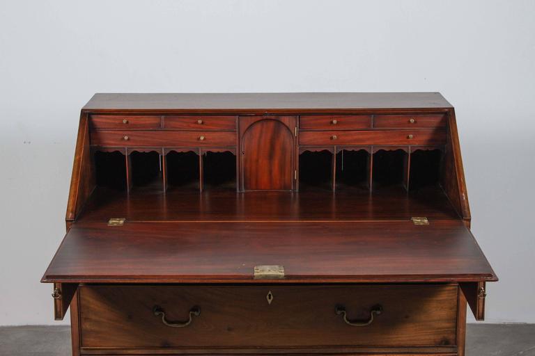 Traditional Secretary Desk with Brass Hardware at 1stDibs