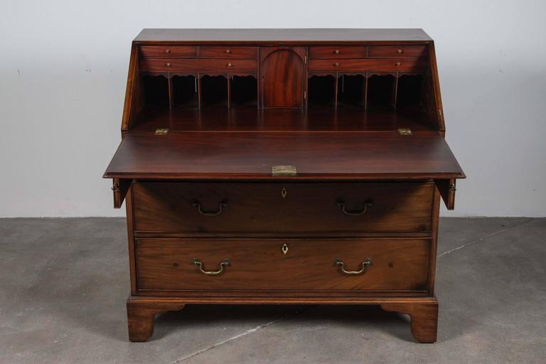 Traditional Secretary Desk with Brass Hardware For Sale at 1stdibs