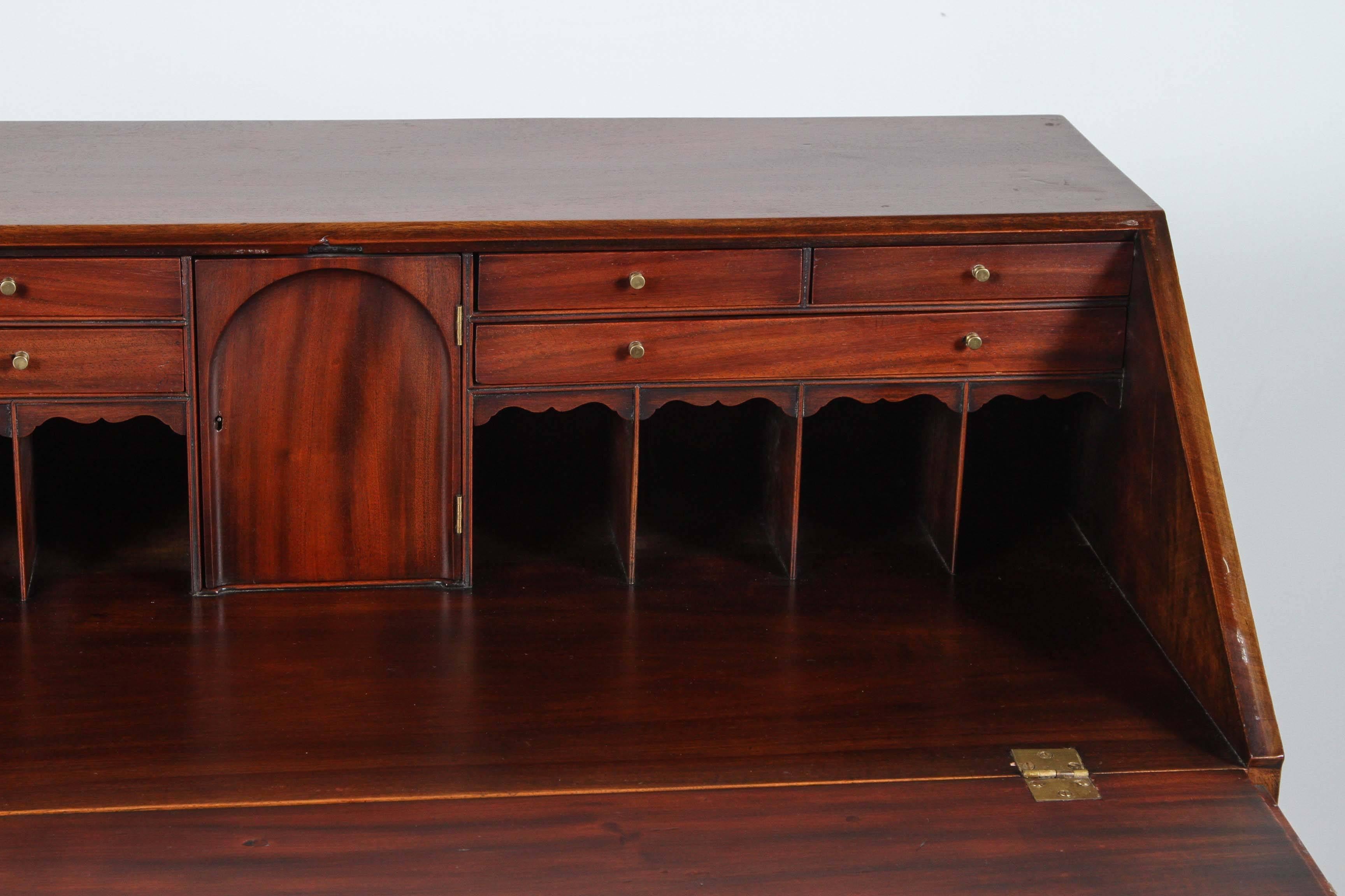 Traditional Secretary Desk with Brass Hardware 1