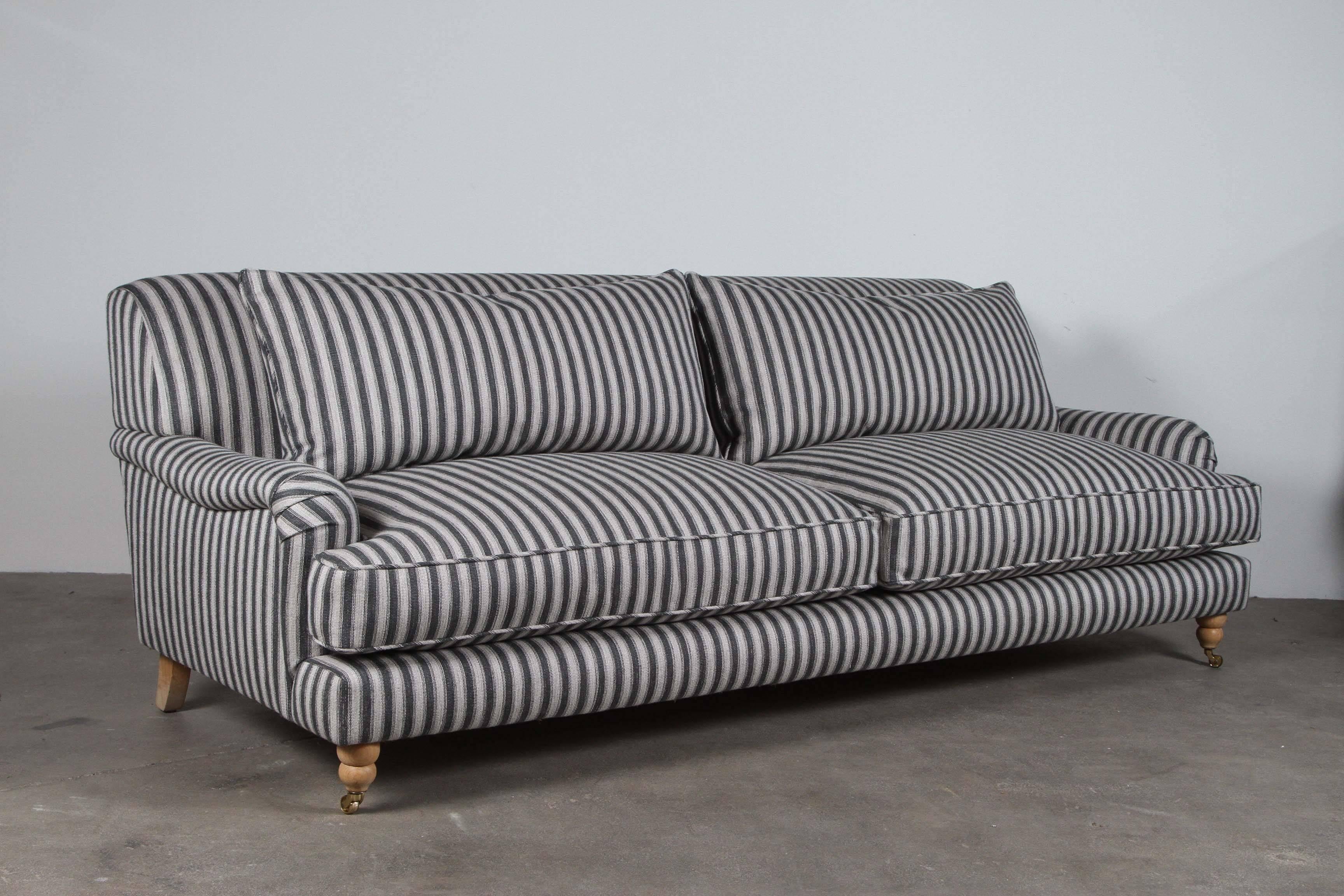 20th Century Traditional Striped Sofa