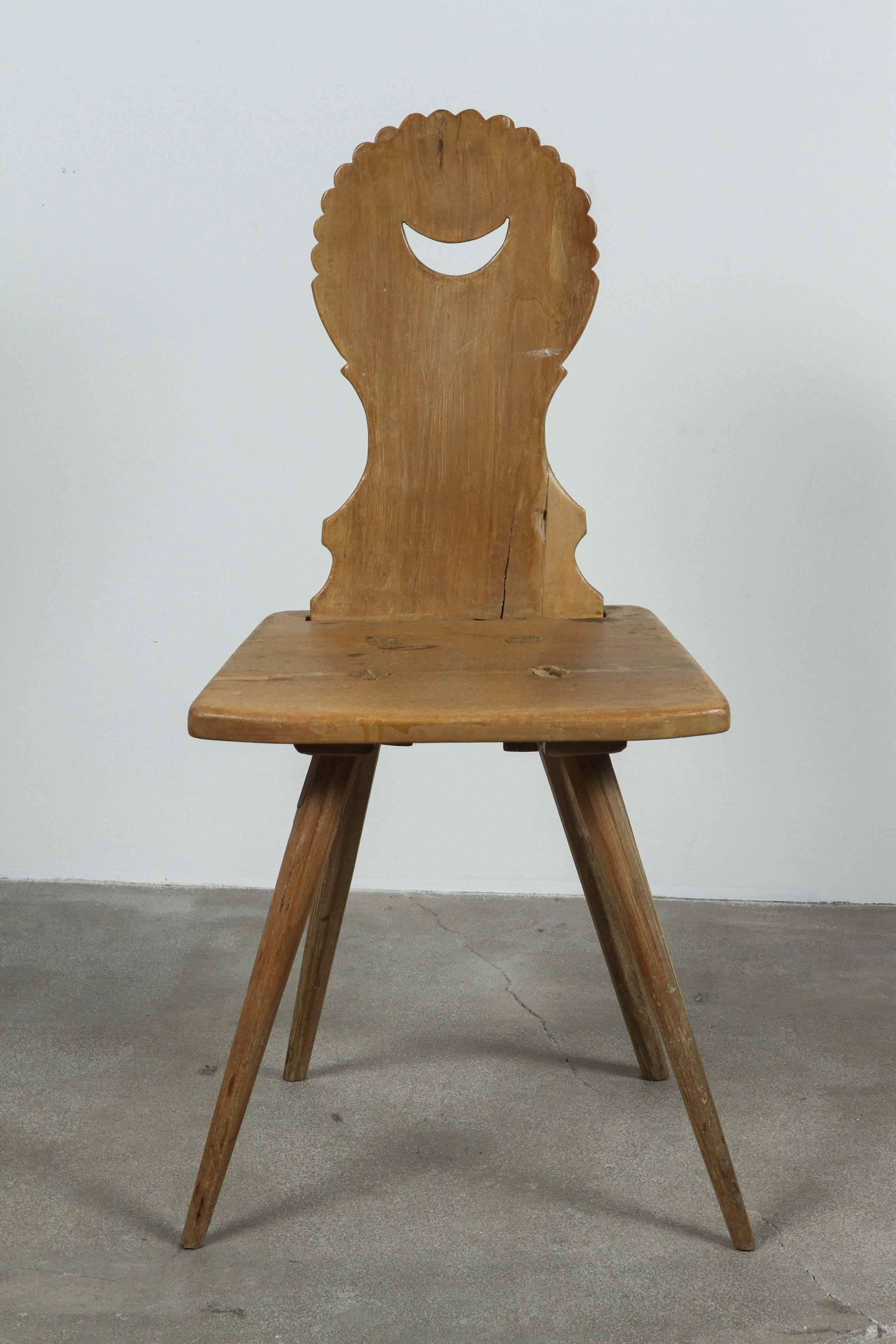 Black Forest Tyrolean Swiss Peasant Chair