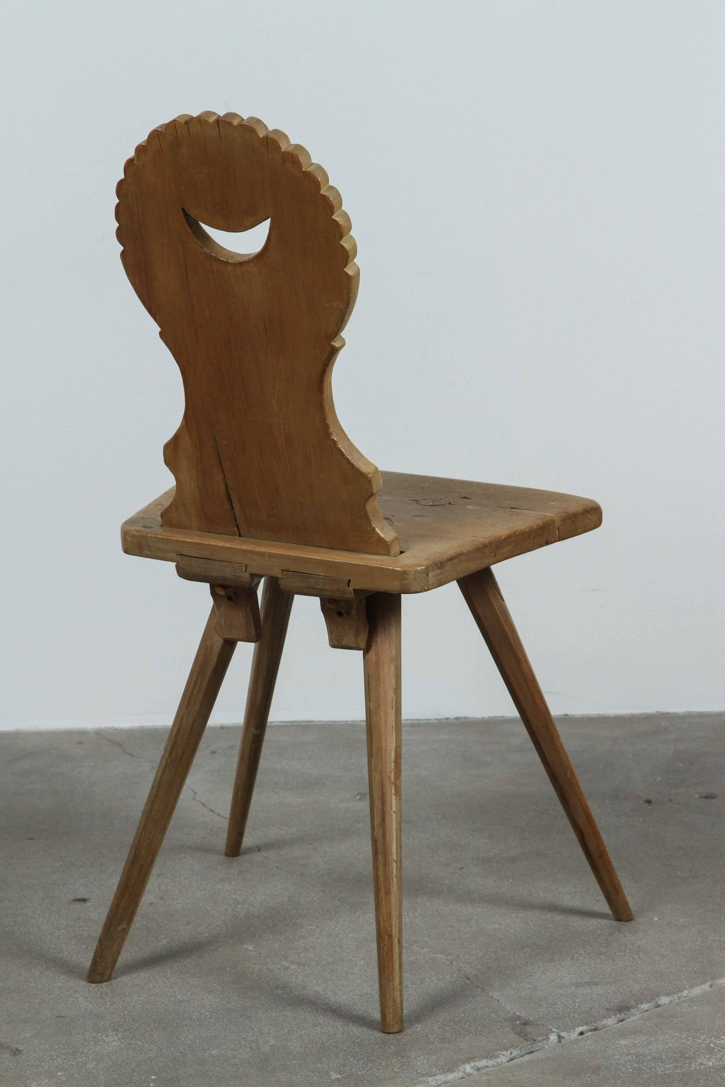 Unknown Tyrolean Swiss Peasant Chair