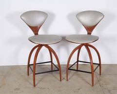 Pair of Norman Cherner Bar Stools