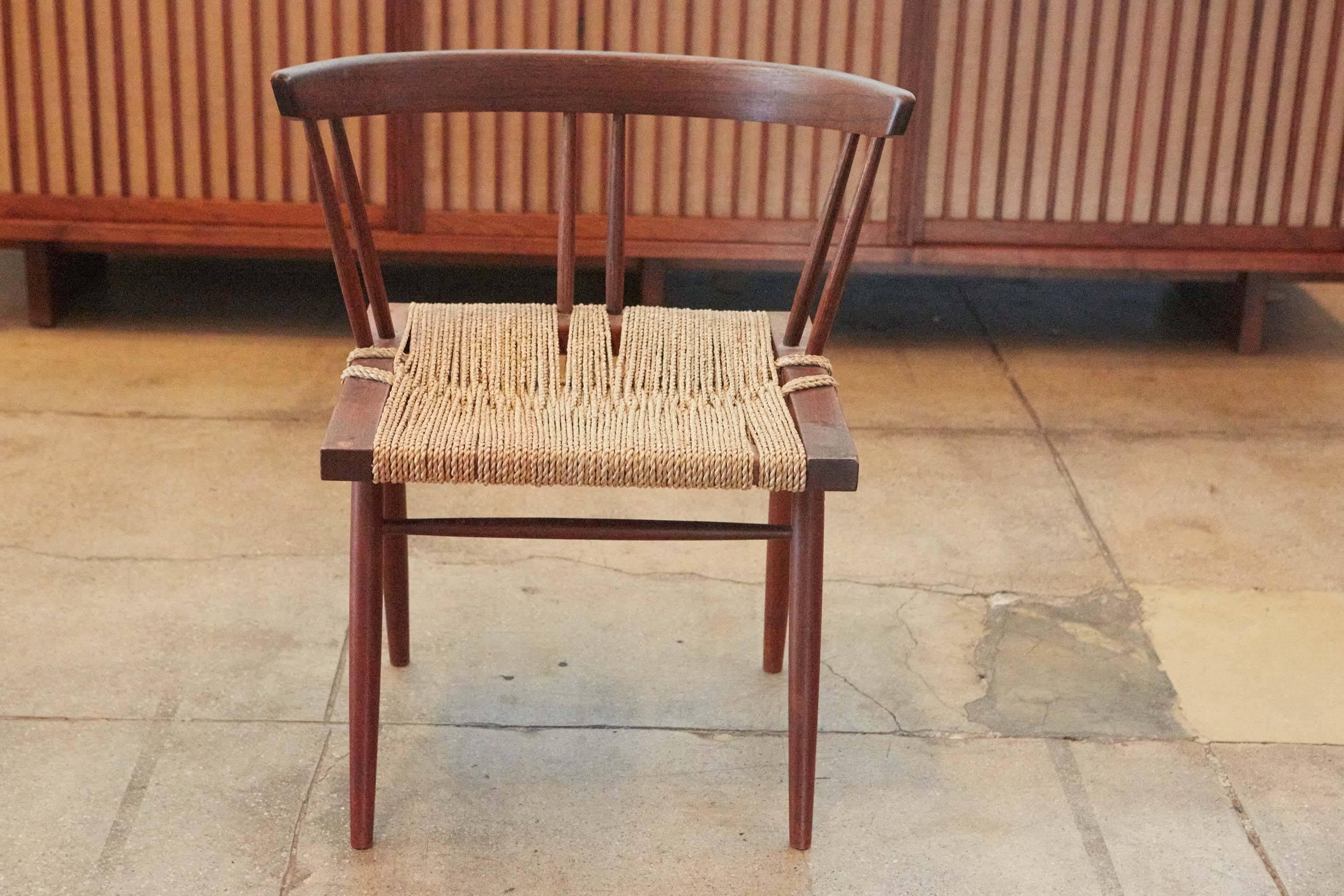 Set of 12 Grass Seat Chairs by George Nakashima, New Hope, Pennsylvania 3