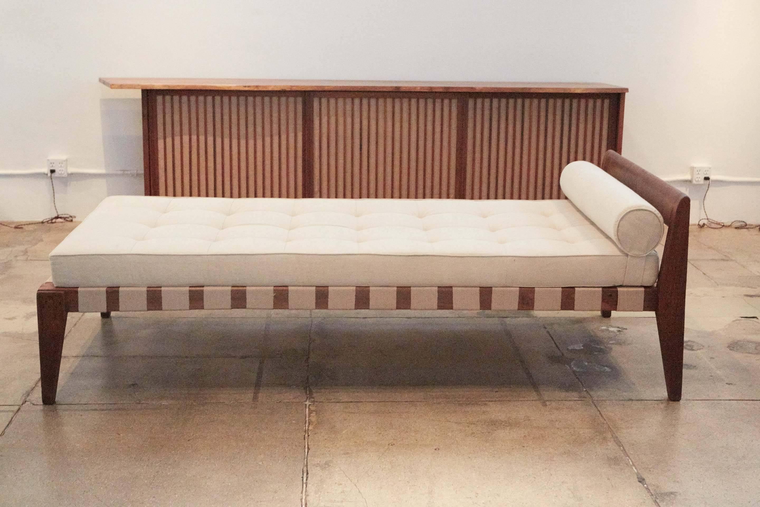 French Daybed from Chandigarh, Pierre Jeanneret & Le Corbusier, France / India, 1956