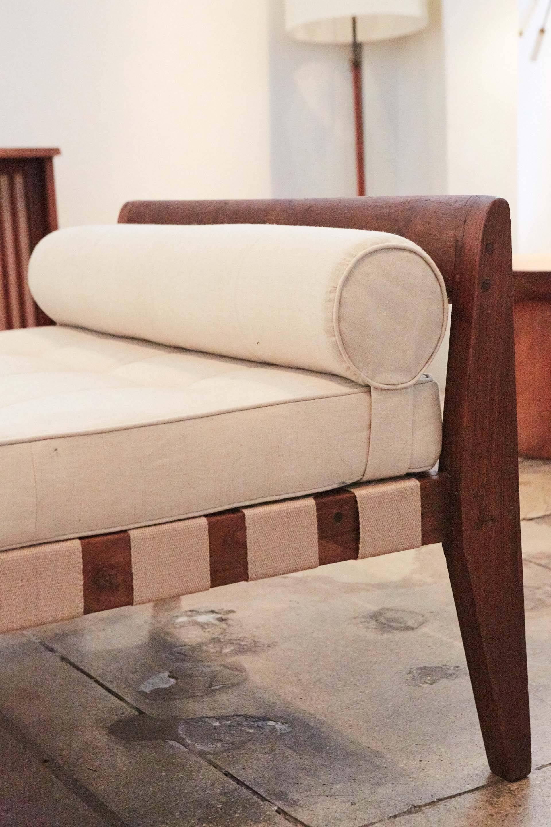 Mid-20th Century Daybed from Chandigarh, Pierre Jeanneret & Le Corbusier, France / India, 1956