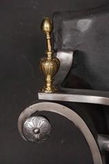 Georgian Style Brass and Iron Fire Basket