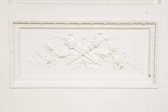 Antique Pine and Gesso Glazed Double Doors